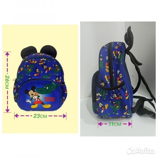Детский синий рюкзак Микки Маус унисекс 2+