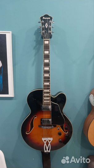 Полуакустическая гитара ibanez AF75 BS + чехол