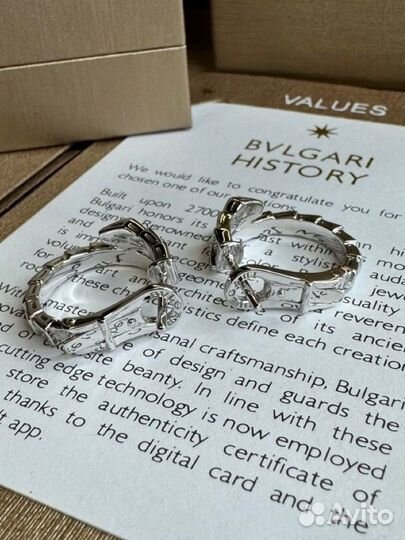 Золотые серьги Bvlgari Serpеnti 585п