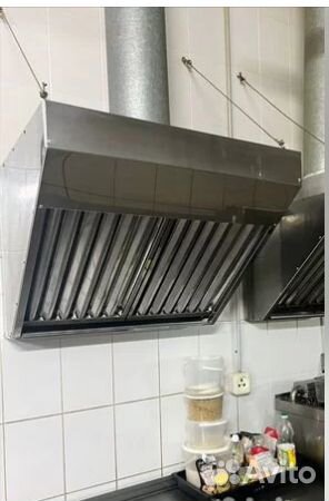 Зонт вытяжной из нерж. стали