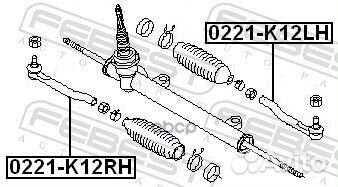 Наконечник рулевой левый 0221K12LH Febest