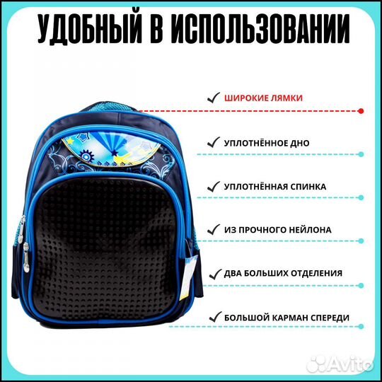 Рюкзак школьный пиксельный