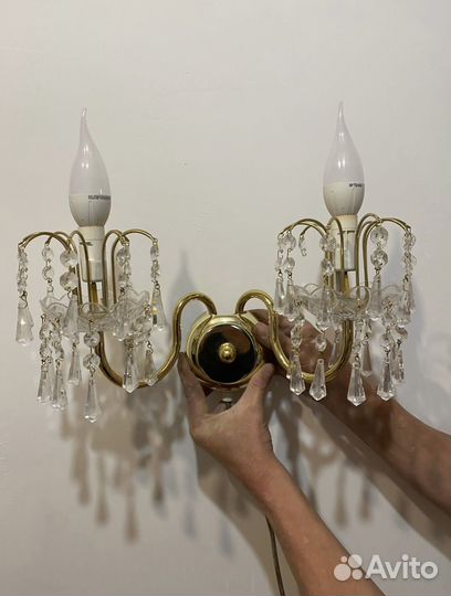 Бра чешский хрусталь, 6 шт