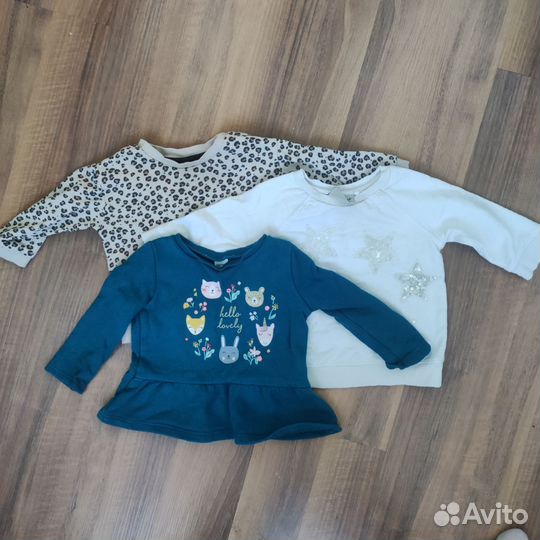 Пакет фирменных вещей на девочку 6-12 месяцев74-80