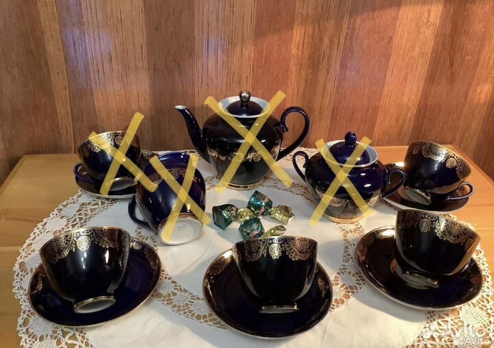 Предметы чайного сервиза лфз, ретро