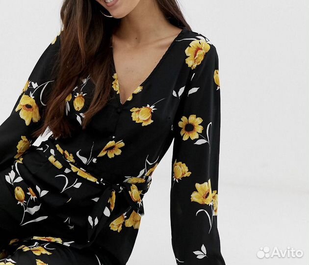 Комбинезон с цветочным принтом