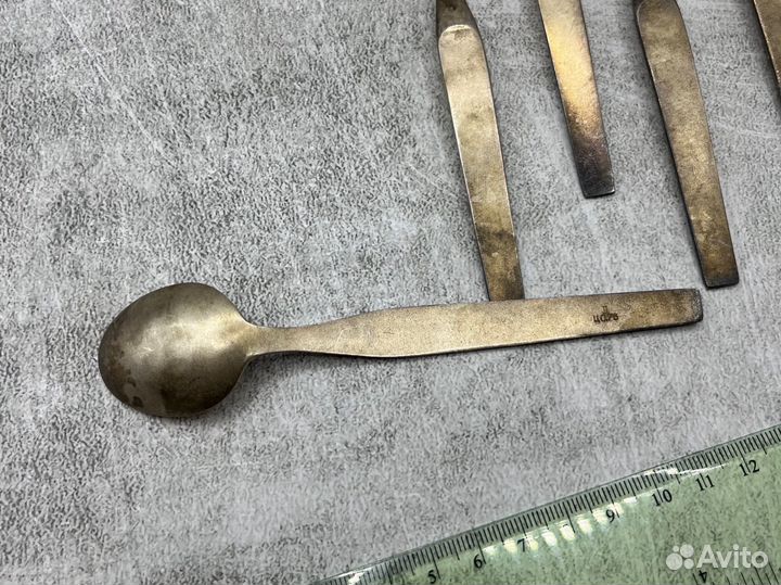 Ложки СССР мельхиор набор 6 шт