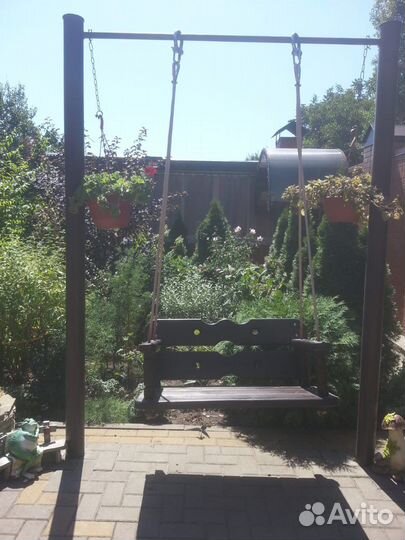 Качели садовые из массива сосны