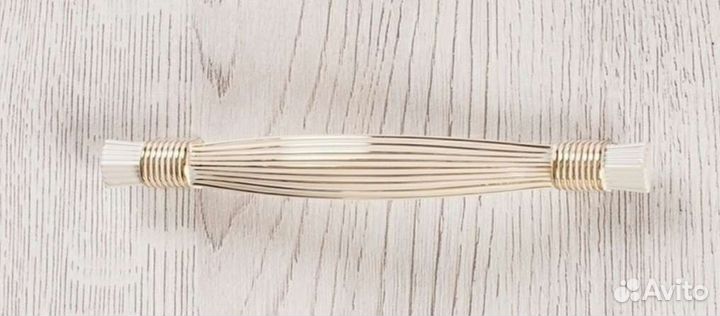 Ручка мебельная скоба 128 мм крем-золото