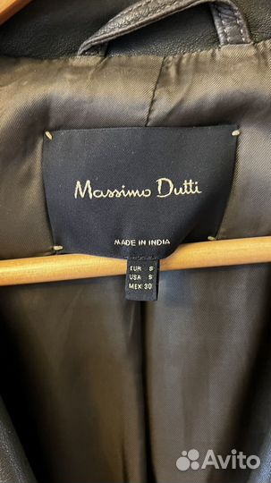 Кожаная куртка косуха massimo dutti