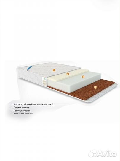 Матрас детский 120 60 для двойни с наматрасниками