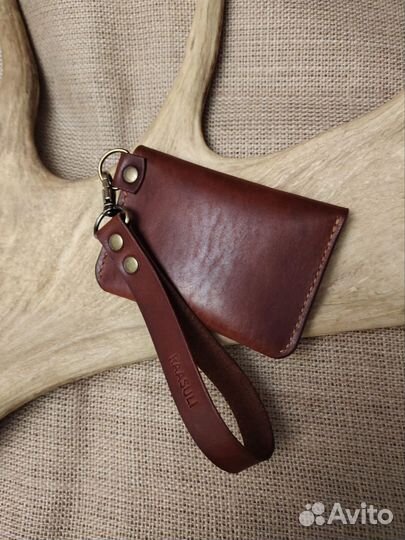 Хипстерский кошелёк картхолдер кожаный handmade