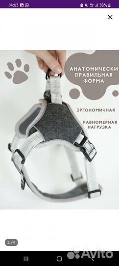 Шлейка для средней собаки