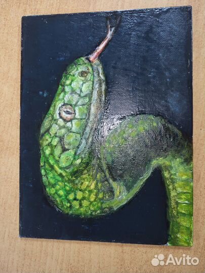 Змея (акрил 20х15)