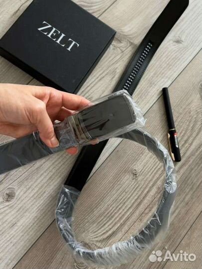 Мужской кожаный ремень новый