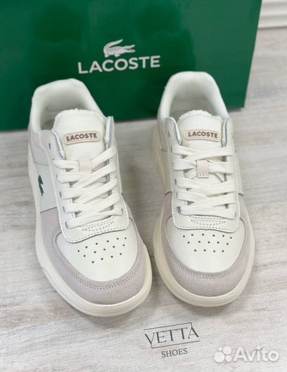 Кроссовки кеды Lacoste Натуральная кожа замша