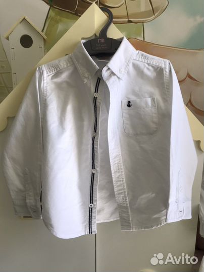 Рубашка белая для мальчика 3 г