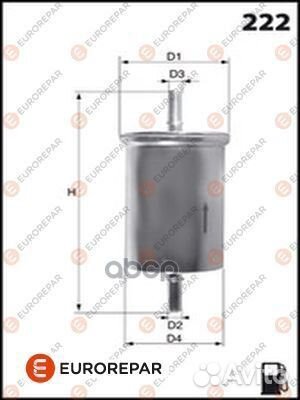 Фильтр топливный (бензин) E145075 eurorepar