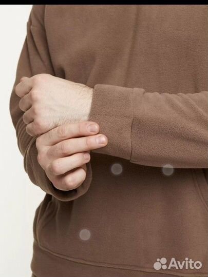 Флисовая кофта 50-52 мужская балахон худи