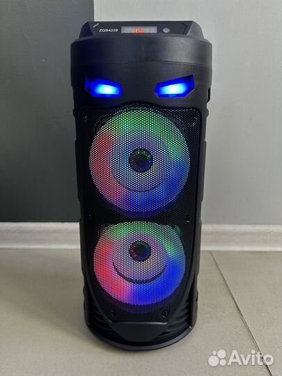 Беспроводная колонка блютуз с караоке и микрофоном