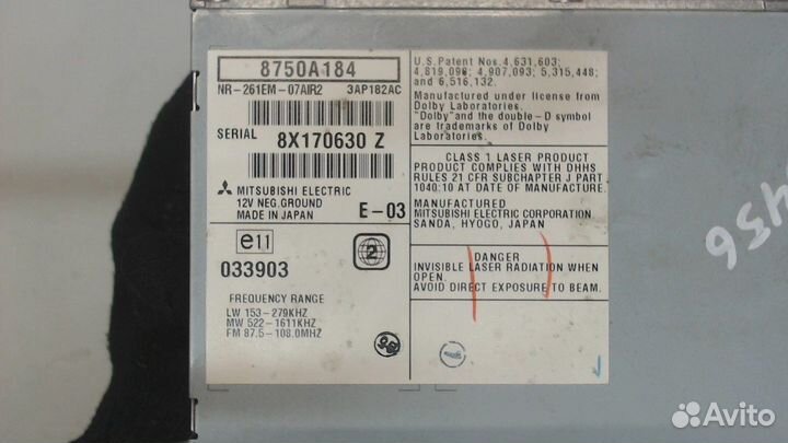 Магнитола Mitsubishi Lancer 10, 2009