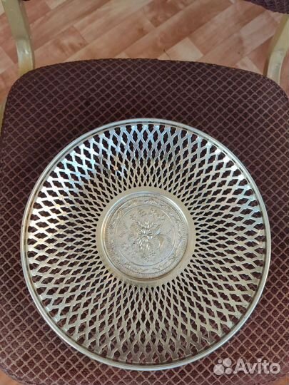 Алюминиевая тарелка блюдо СССР винтаж