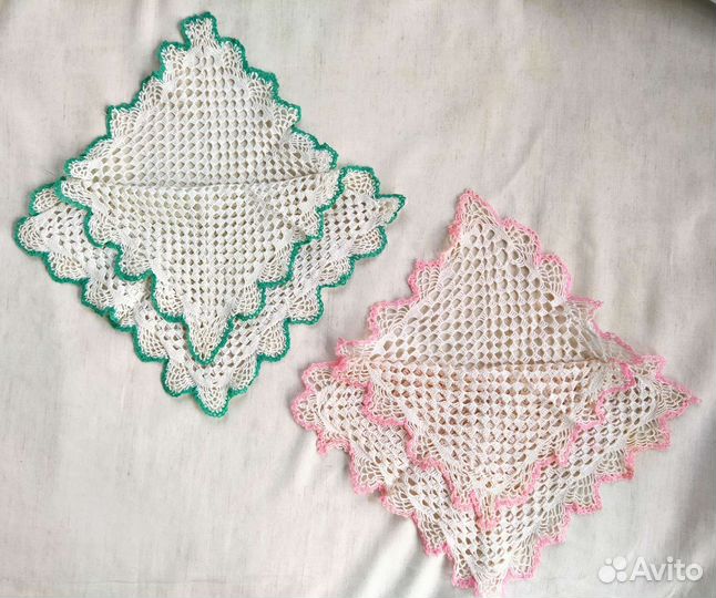 Вязаные уголки кармашки винтаж