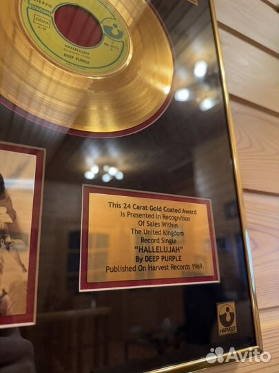 Золотой винил Deep purpleредкий диск из