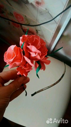 Ободки корона, цветы, рябина, бантики и другие