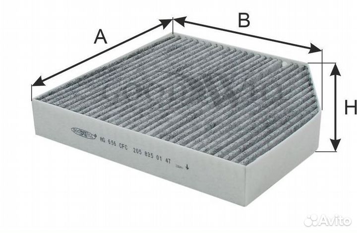 AG 656 CFC/Фильтр салона угольный Goodwill