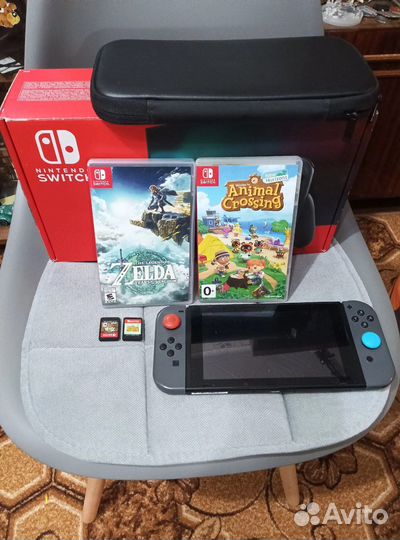 Nintendo Switch (2 ревизия) + игры