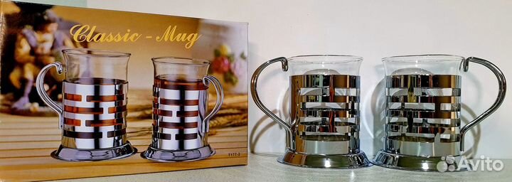 Чашки, кружки, стаканы с ручкой. Набор из 2-х штук