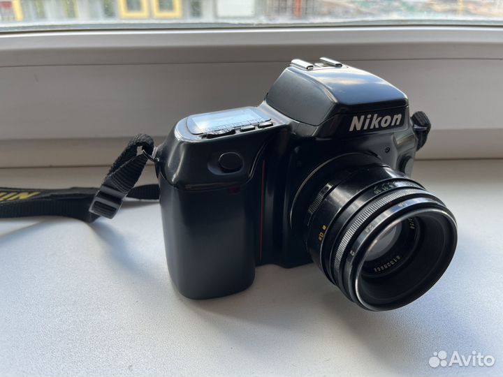 Nikon f70 с объективом Гелиос 44-2