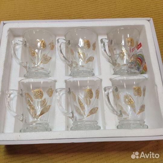 Набор из 6 чашек с ручкой