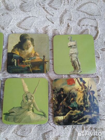 Подставка под стакан чашку Лувр 8 штук