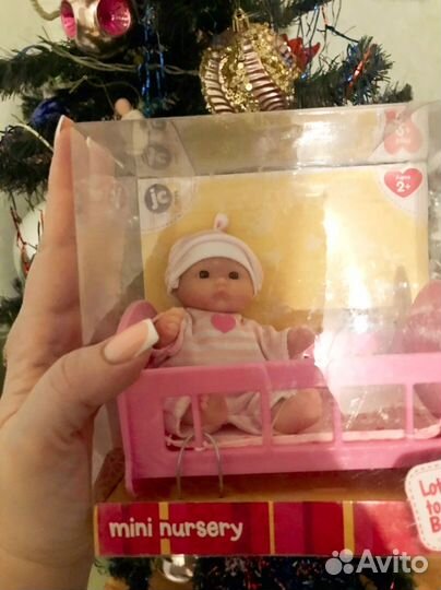 Пупс кукла в кровати новая