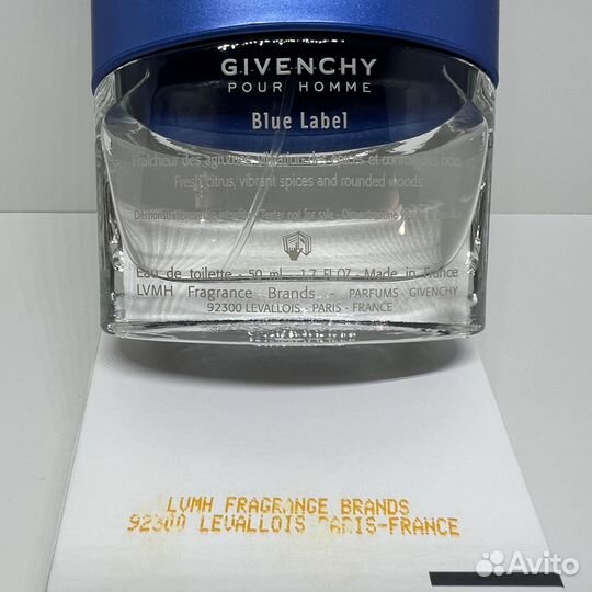 Givenchy - Blue Label 50ml Оригинал Тестер