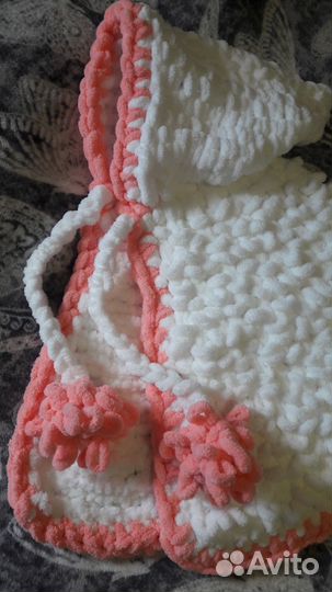 Накидка с капюшоном для девочки 1,5-2,5 лет