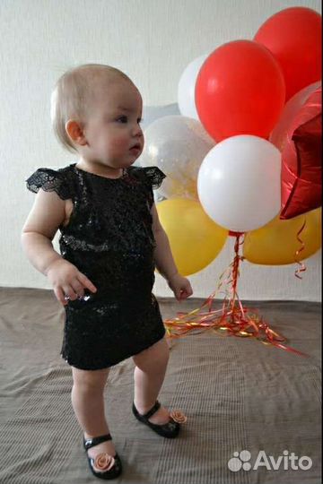 Платье пайетки с кружевом 74-80 в стиле гетсби