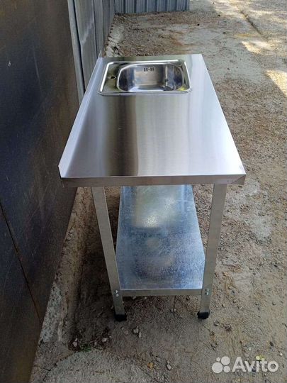 Стол с ванной моечной нержавеющий
