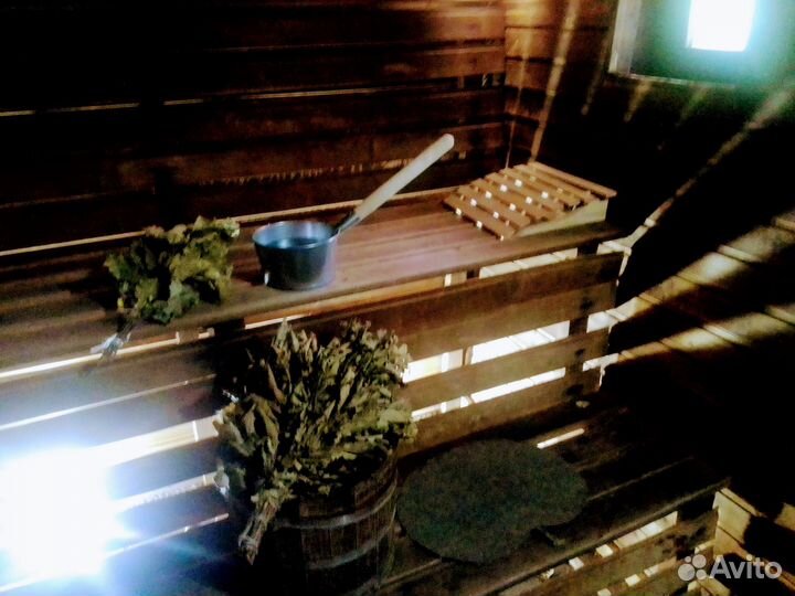 Русская баня на дровах. Бассейн с подогревом