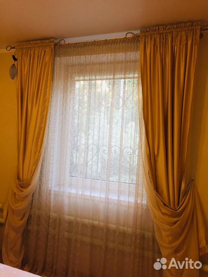 Комплект штор. карниз, подушки, шторы