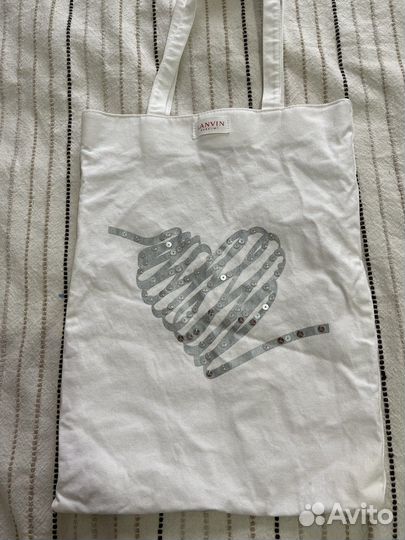 Пляжная сумка Lanvin белая