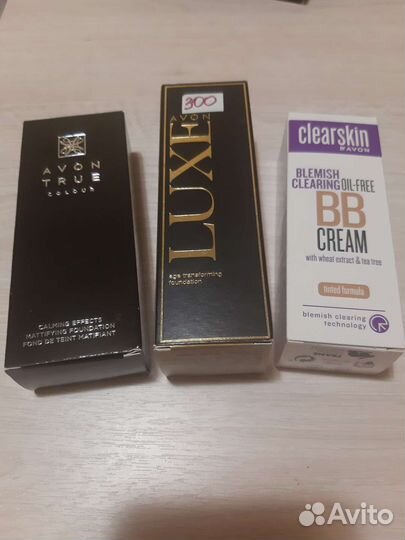 Тональные средства, тушь и помады Avon