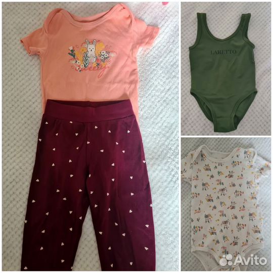 Большой пакет одежды для девочки до двух лет