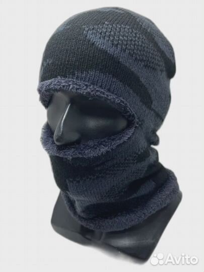 Зимняя полнолицевая балаклава (маска) на флисе