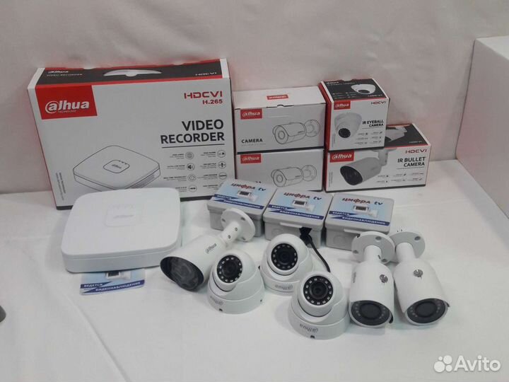 Видеонаблюдение 4Мп регистратор Dahua 6 камер