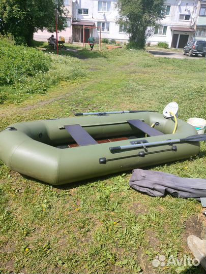 Надувная лодка пвх бу двухместная
