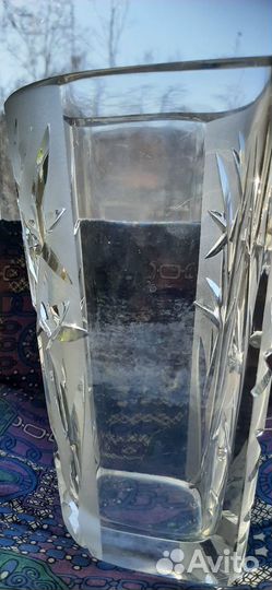 Ваза хрустальная СССР Иней