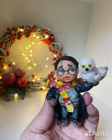 Ватные елочные игрушки Гарри Поттер